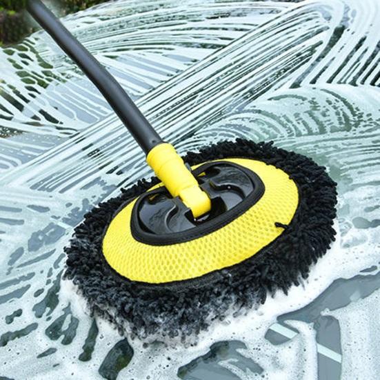 Car Cleaning Brush with Elbow Design, Retractable Handle Cleaning Brush, Bending Car Cleaning Tool for Cars RV Trucks