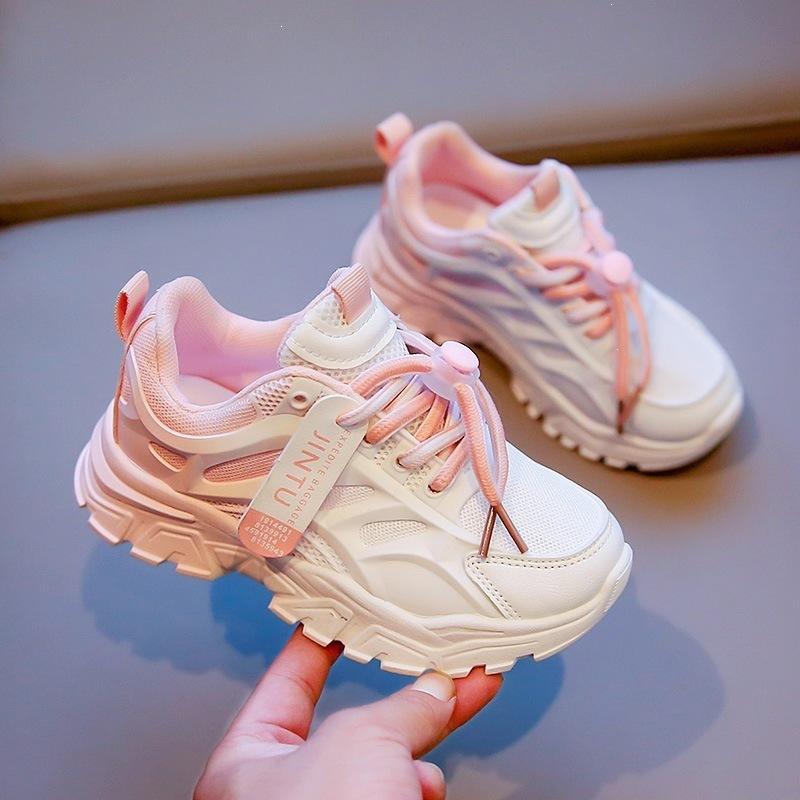 Kinder Sommer Atmungsaktive Mesh-Sneaker Unisex Mode Farbverlauf Dad Shoes Leichte Freizeit-Laufschuhe Für Jungen Und Mädchen