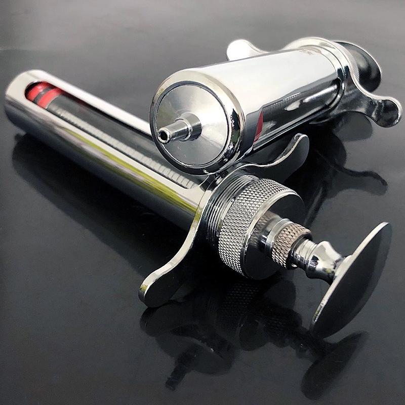 Stainless Steel Veterinary Vaccine Syringe for Pigs, Cattle, Sheep