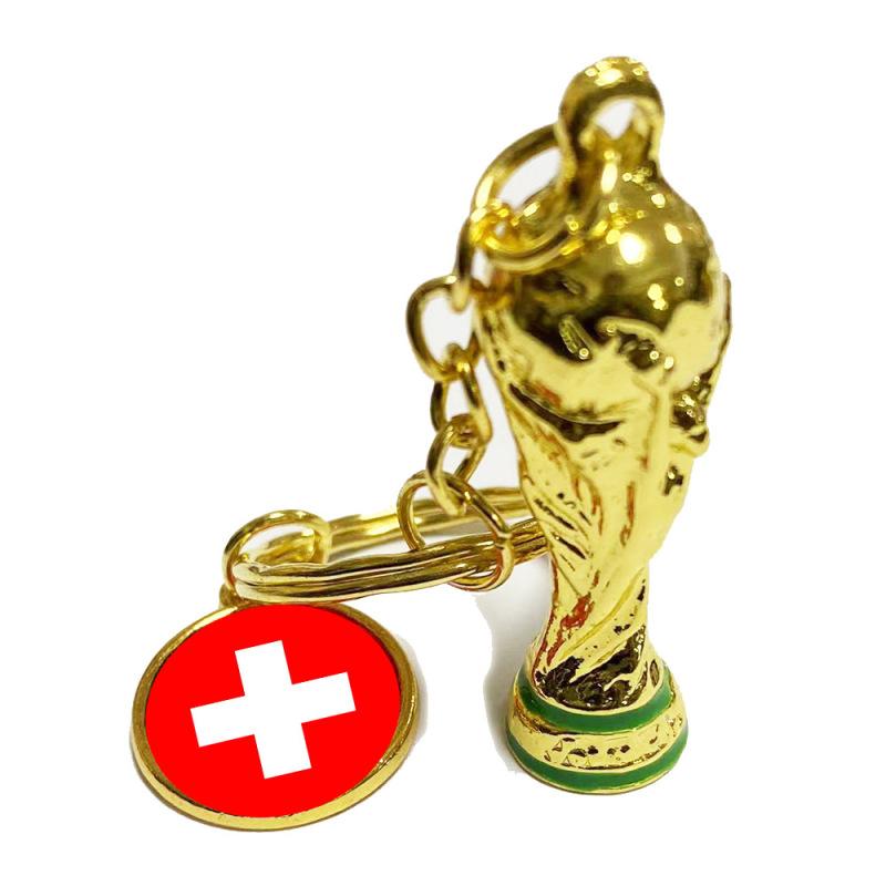 2022 Qatar World Cup Trophy Soccer National Flag Keychains Football Souvenirs Backpack Accessories