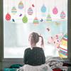 Ostereier-Hasen-Fensterglas-Aufkleber, bunt, kreativ, elektrostatische Paste, dekorative Fenster-Wandaufkleber