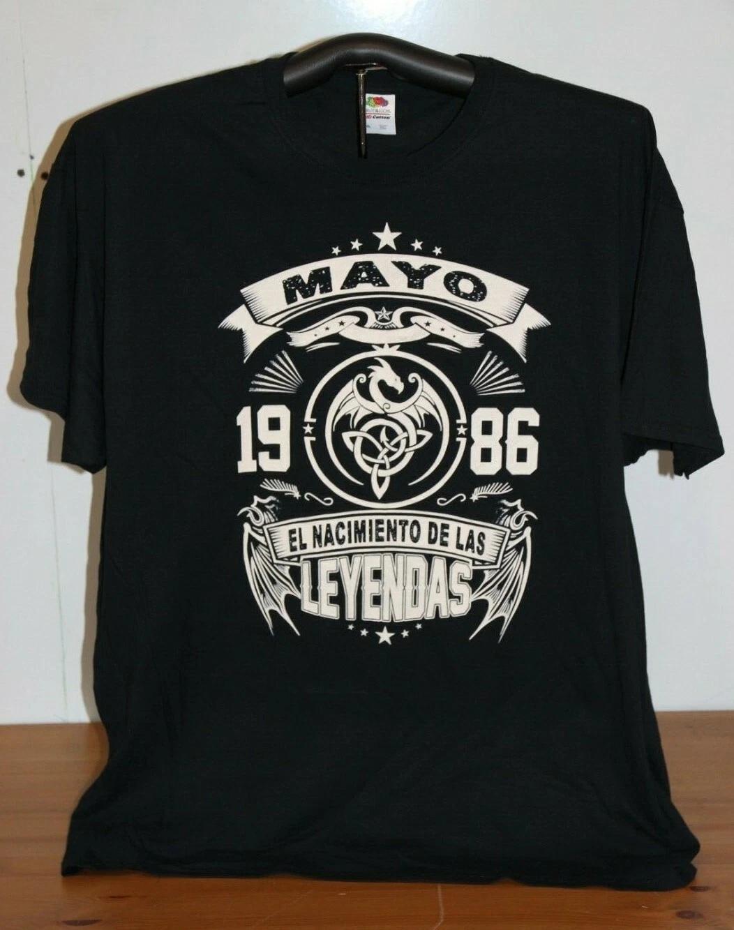 

MAYO 1986 Nacimiento de las Leyendas T-Shirt 2XL, Black L