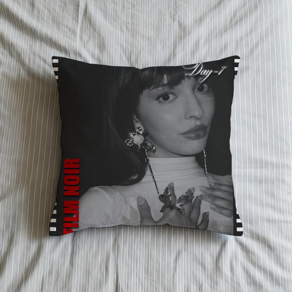 Cushion Cover FILM Soft Case Sofa Living Faouzia NOIR Room Home Comfortable Office Decor Protective Pillow