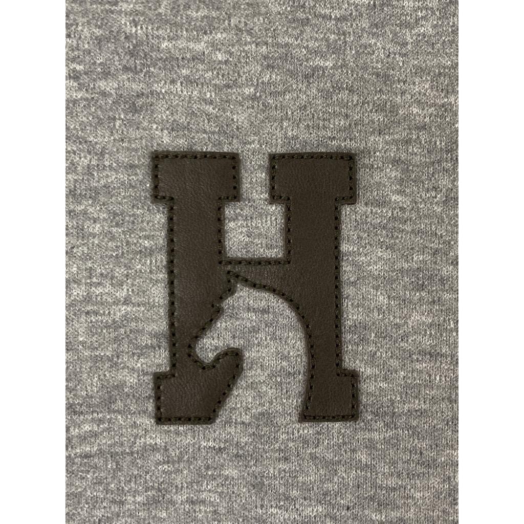Hermes [Ausgezeichneter Zustand/Inlandsgenehmigt] H567810HA H Cheval Leder-Logo-Patch Kurzarm-T-Shirt/ Oberteile S grauGebraucht