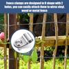 R-type Livestock Fence Wire Clamp with Screws Stainless Steel Agricultural Fencing Mounting Clips Wire Fixing Fastener Wholesale