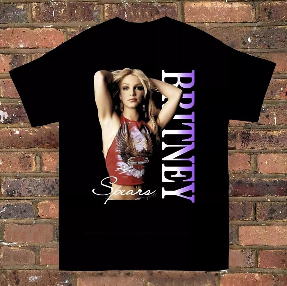 

Britney Spears Graphic TShirt Short Sleeve Cotton Black Men Size S to 5XL Unisex T-Shirt XXXXL