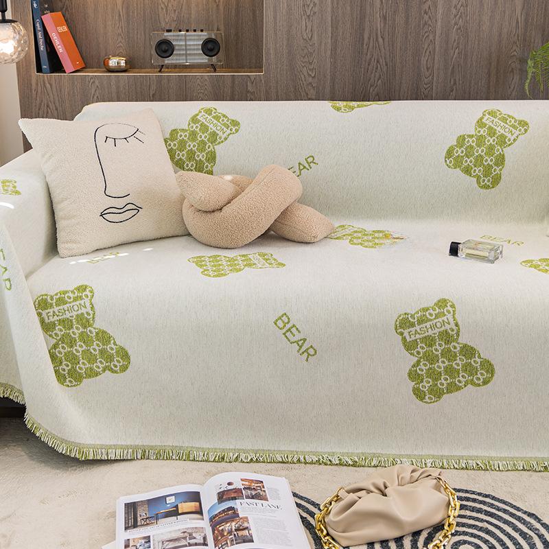 Chenille Sofabezugstoff, Universelles Sofa-Handtuch für alle Jahreszeiten, Anti-Katzenkratz-Sofabezug, Sofadecke im Ins-Stil, Vollständiges Abdeckhandtuch