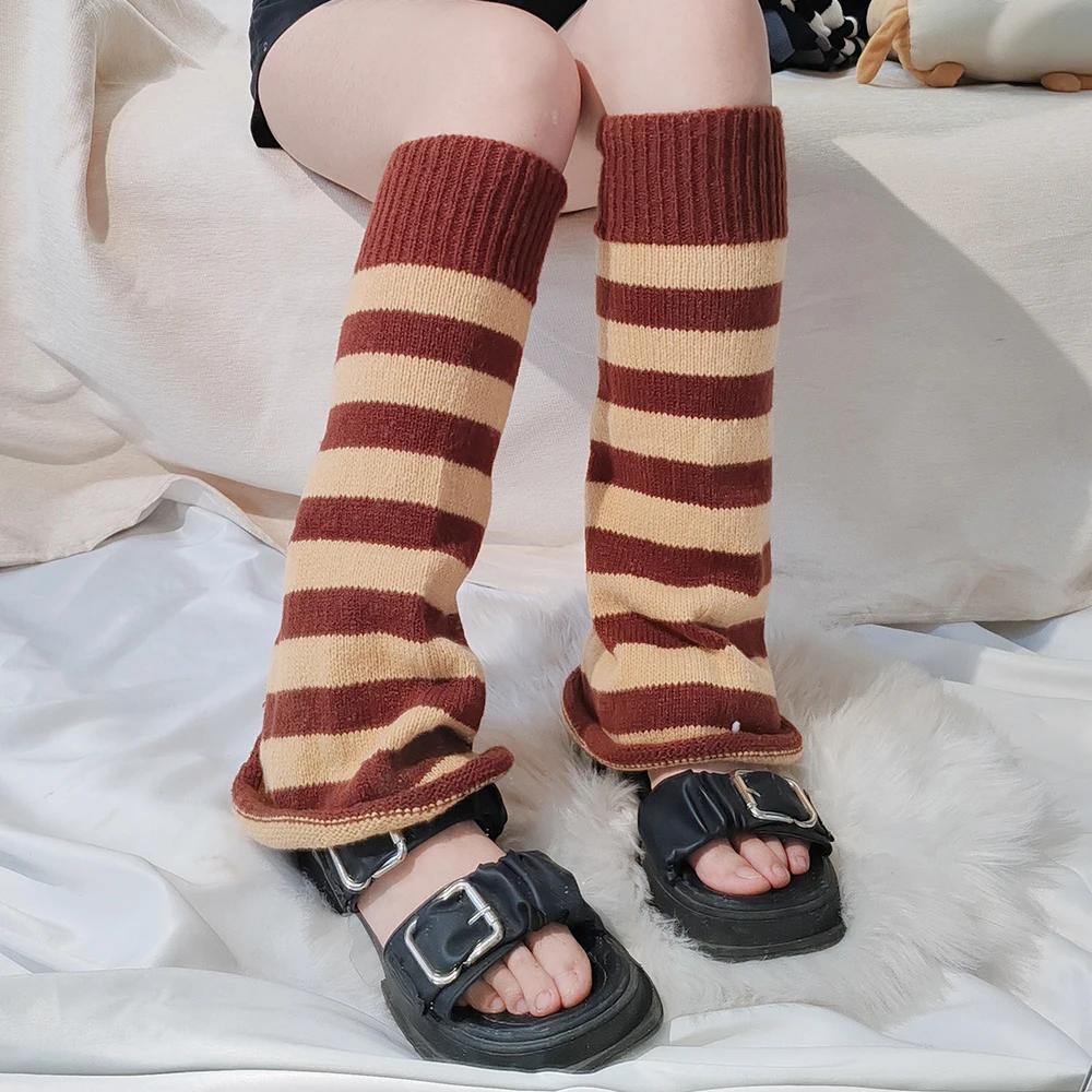 

Japanese Lolita Sweet Girl Leg Warmer Knit Socks Wool Ball Knitted Foot Cover Cosplay Women Autumn Winter Heap Heap Socks One Size хакі