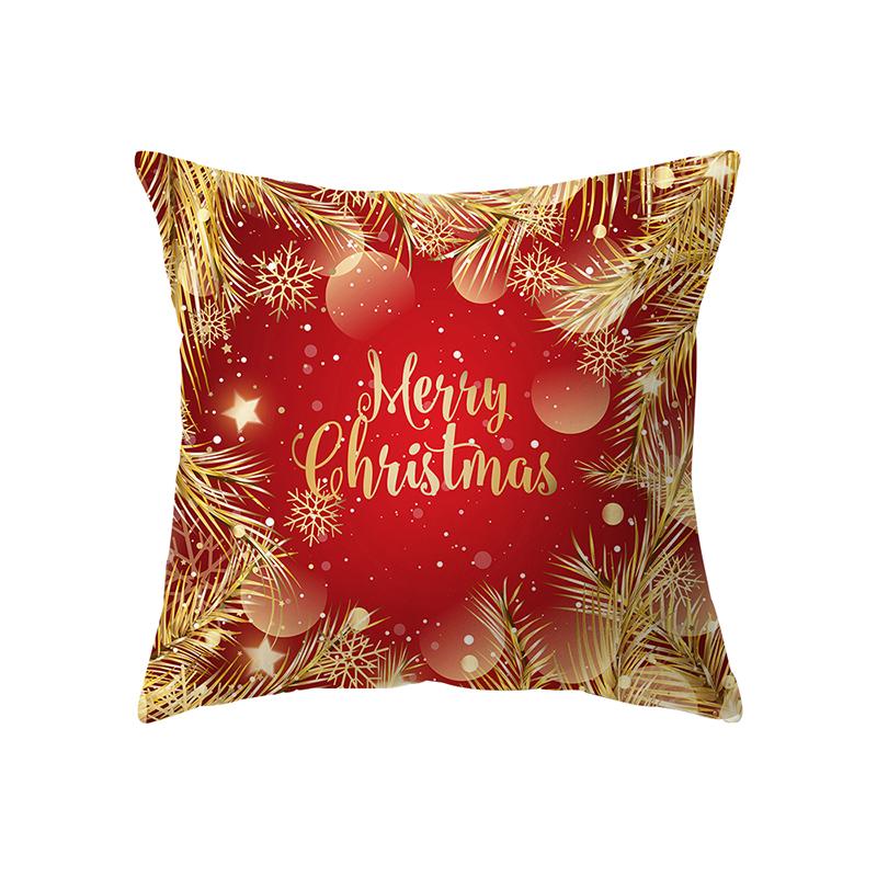 Christmas Tree Christmas Theme Decoration Printing Pattern Cushion Cover Home Living Room Sofa Decoration Pillow Pillow Cover
