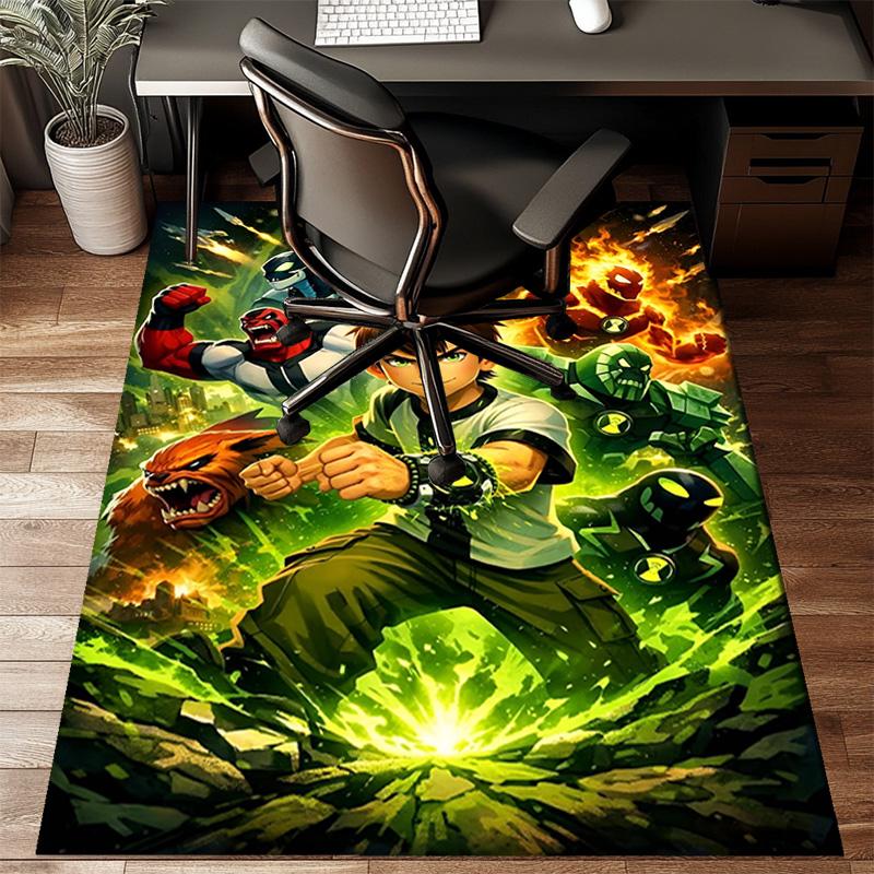 Ben Alien Force Floor Mat for Living Room, Game Rooms, Office, Bedroom, Office Floor Mat Playful Design, Christmas Fan Gifts
