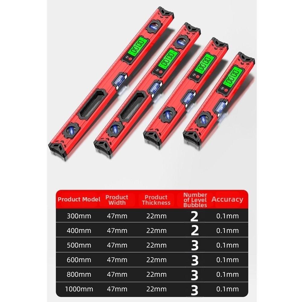 0-90° Range Magnetic Digital Level 30-100cm Electronic Inclinometer Construction Work