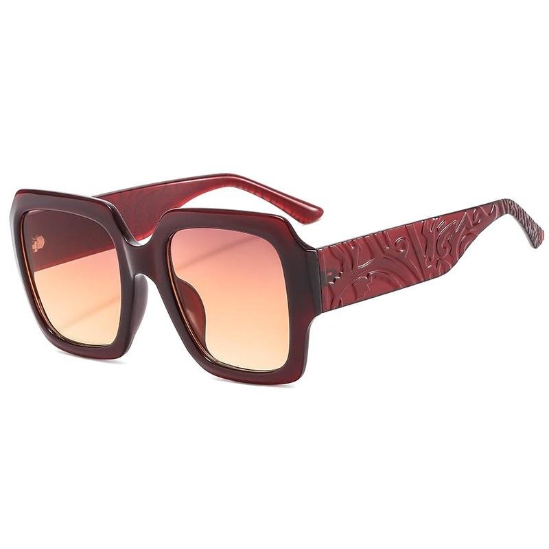 New Square Carve Patterns Sunglasses Women Vintage Designer Female Sun Glasses Men Shades Luxury Brand UV400