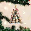 Christmas Acrylic Flat Cartoon Decorative Pendants, Christmas Tree Decorations, Car Pendant Decorations