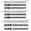 V6 V8 V12 KOMPRESSOR Car Emblem Rear Trunk Badge Sticker for M-ercedes B-enz W212 W213 W204 W205 W168 W176 CLK GLA G63 G500