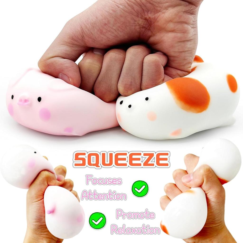 Squishy Dogge & Piggy Stress Ball For Kids Sensory Toys Fidget Dough Ball Stress Relief Gifts Autism Sensory Toys