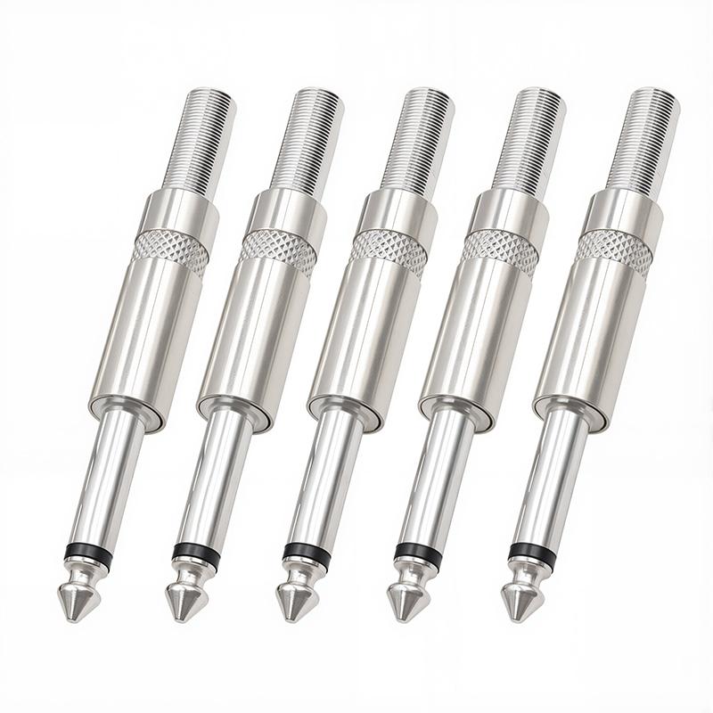 

6.35mm Audio Plug TS Mono TRS Stereo Male Connector with Solder Terminals for Guitar Microphone and Speaker Cable