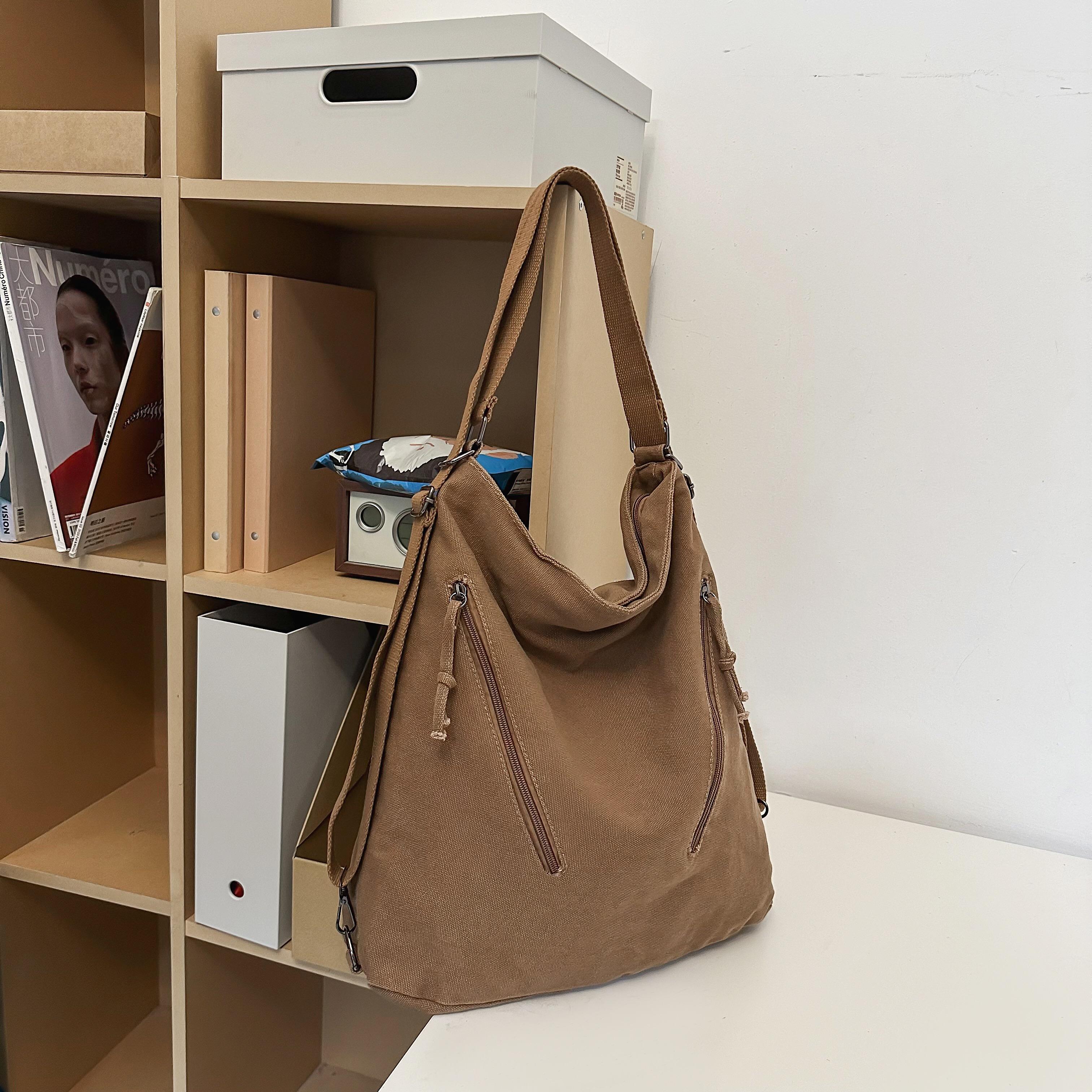 

Большая вместимость холста простота легкий студенческий университетский рюкзак дизайн практичный универсальный дорожные сумки через плечо