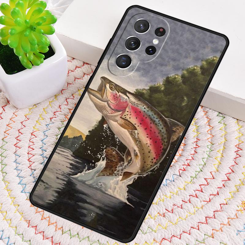 Trout Fish Fishing TPU Phone Case For Samsung Galaxy Note 10 Pro S26 S25 S24 S23 S22 Ultra Plus S21 FE S20 Shockproof Cover
