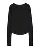 ERER Henley Neck Soft T-Shirt Black