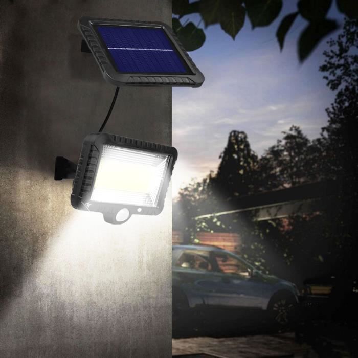 Solární reflektor LED lampa s pohybovým senzorem IP44 5W 400lm 6000K studená bílá MCE438