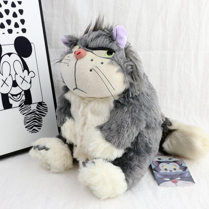 Kawaii Lucifer Cat Stuffed Toys The Aristocats Cinderella Plush Dolls Soft Anime Animals Birthday Gifts For Girls Woman