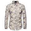 Men Shirt Colorful Print Eye-catching Soft Spring Shirt for Parties