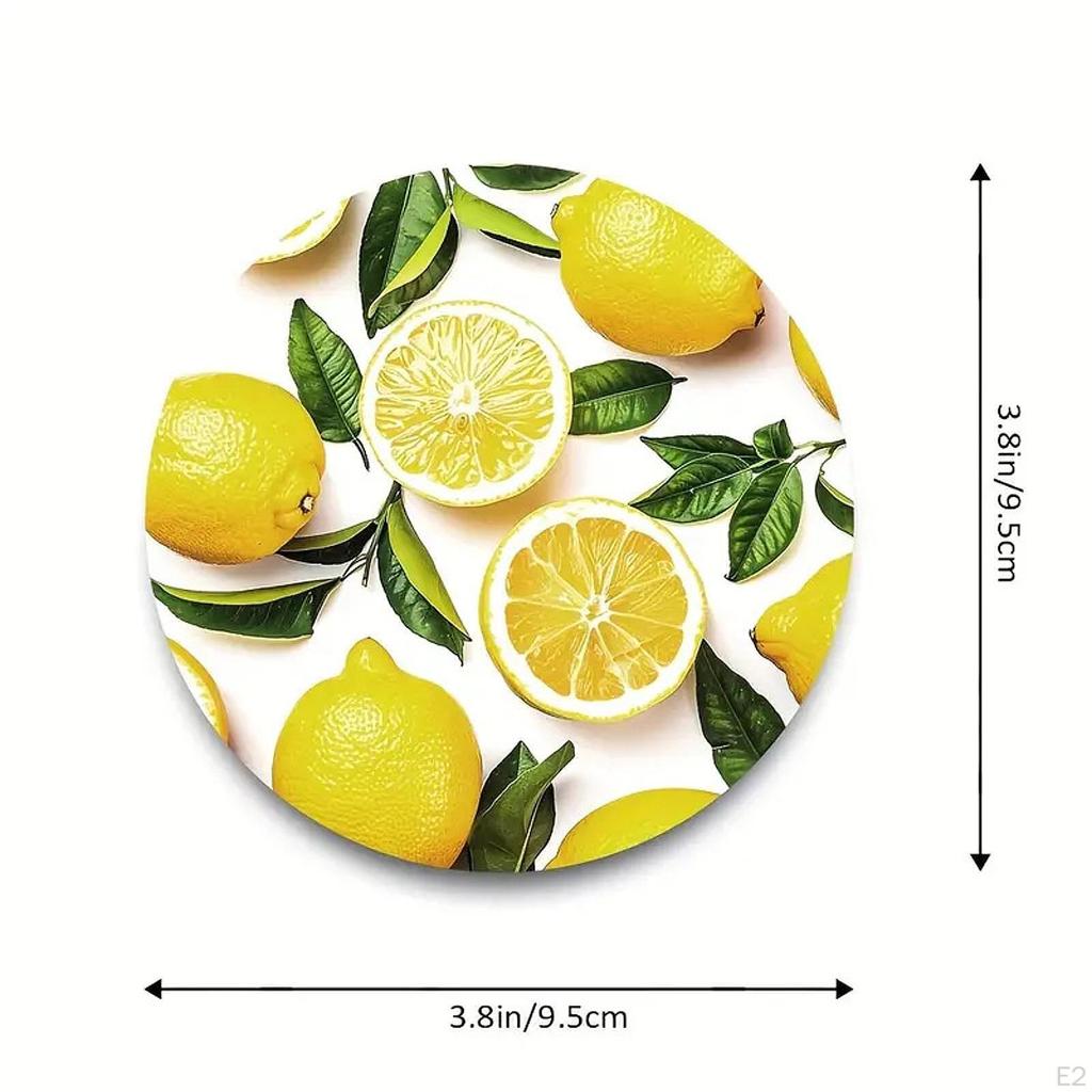 6 ks Tepelně izolační podložky pod hrnky Barevný vzor Podložky pod šálky s potiskem Opakovaně použitelné Kulaté podložky pod nápoje