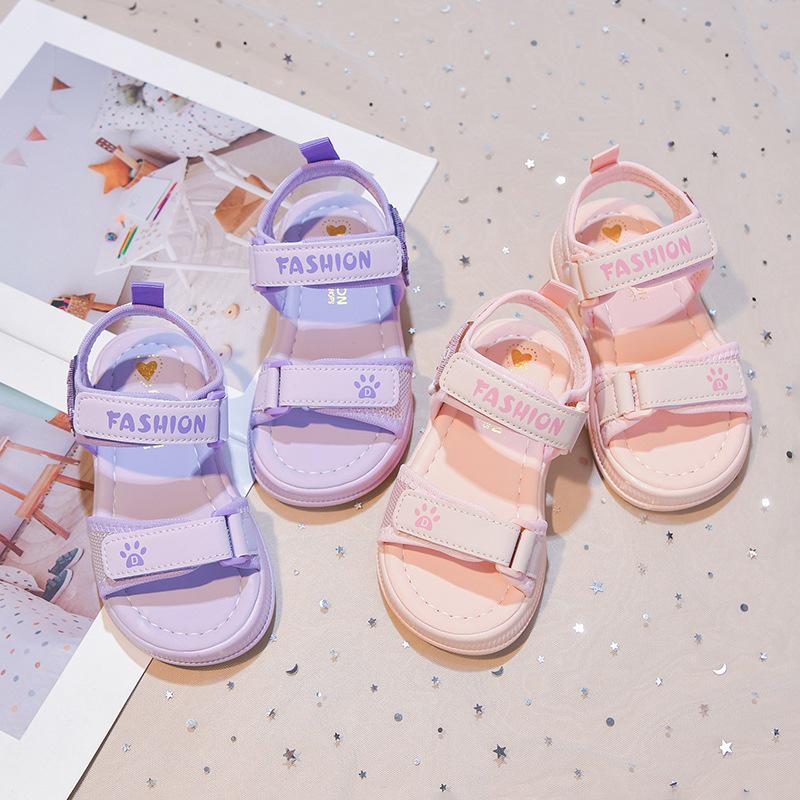 2026 Spring/Summer Girls' Non-slip Velcro Princess Sandals
