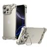 Custodia per Telefono con Supporto e Protezione Lente Senza Cornice in Lega di Alluminio Metallico Unica per iPhone 16 15 14 Pro Max con Copertura Pellicola Protettiva Lente
