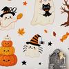 Self Adhesive Wall Mural for Kindergarten Halloween Stickers Cute Ghost And Pumpkin Print Decals Creative Classroom Holiday Layout Removable PVC DIY