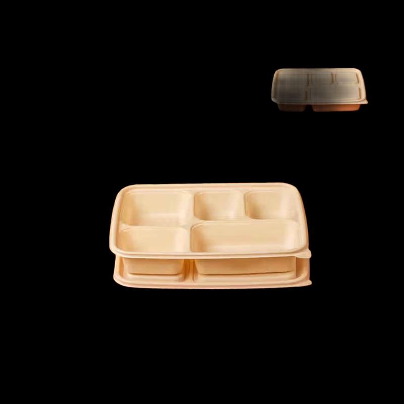 Disposable Biodegradable Corn Starch Multi-Compartment Meal Prep Container