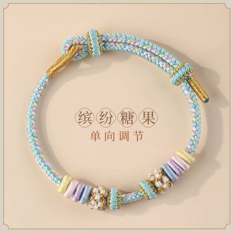 Handmade Adjustable Knot Bracelet Women Men Ethnic Style Red Cord Woven Friendship Jewelry Gift