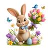 Easter Window Sticker Flower Bird Butterfly Egg Rabbit Self Adhesive Glass Decal Door Showcase Home Decor