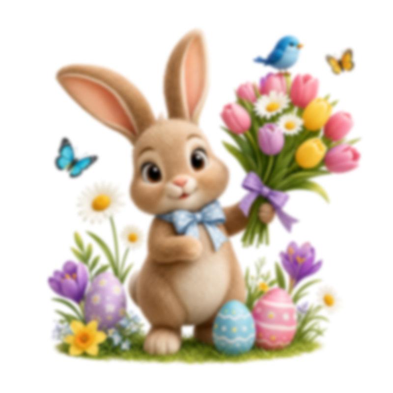 Easter Window Sticker Flower Bird Butterfly Egg Rabbit Self Adhesive Glass Decal Door Showcase Home Decor
