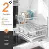 Double-Layer Kitchen Storage Rack: Countertop Bowl, Plate, Cup, and Utensil Holder with Draining Function