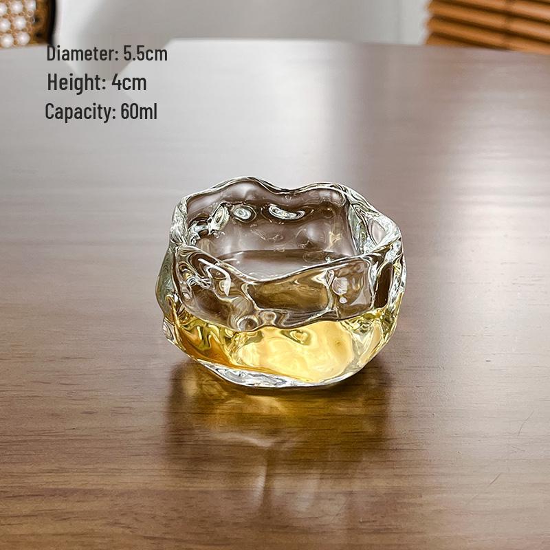 Transparent Frosted Glass Gongfu Tea Tasting Cup - Single Personal Use Teacup