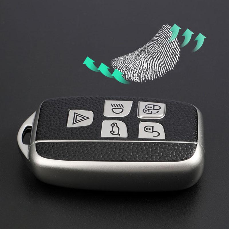 Leather TPU Car Key Cover Case Shell Holder for Land Rover Range Rover Sport Evoque Freelander2 For Jaguar XF XJ XJL XE
