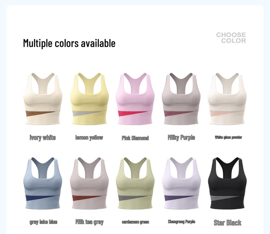 High-Waisted Color-Block Yoga Set: Tummy Control, Shockproof Sportswear for Women
