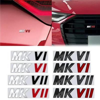 Metal MKVII MKVI Car Grille Emblem Rear Trunk Badge Sticker for Volkswagen Golf 4 5 6 7 Polo MK5 MK6 MK7 MK7.5 MK8 Touran Jetta