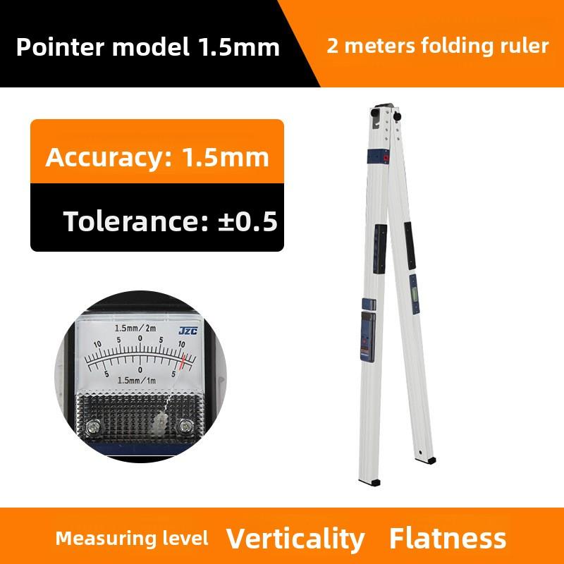 

2M Level Ruler Vertical Aluminum Alloy Detection Tool Engineering Inspection Folding Horizontal Ruler High-precision Gauges
