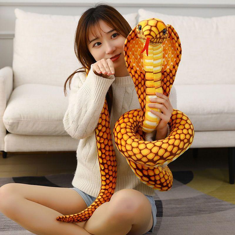80/170/240cm Snake Cobra Fake Snake Plush Toy Prop Parody Python Doll Children's Creative Gift