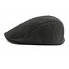 Cotton Cap Men's Forward Cap Solid Color Beret  British Retro Front and Reverse Cap