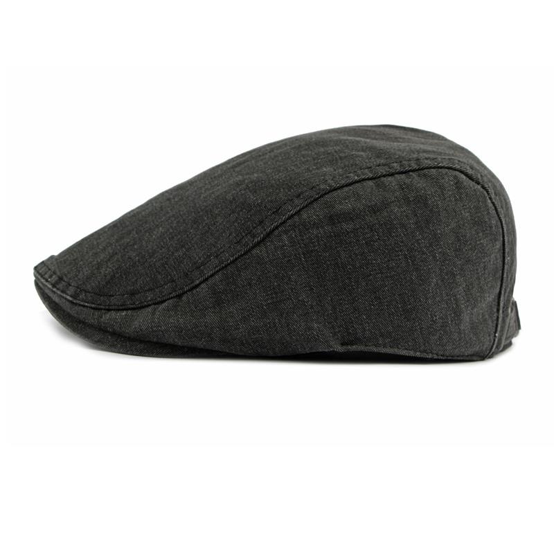 Cotton Cap Men's Forward Cap Solid Color Beret British Retro Front and Reverse Cap