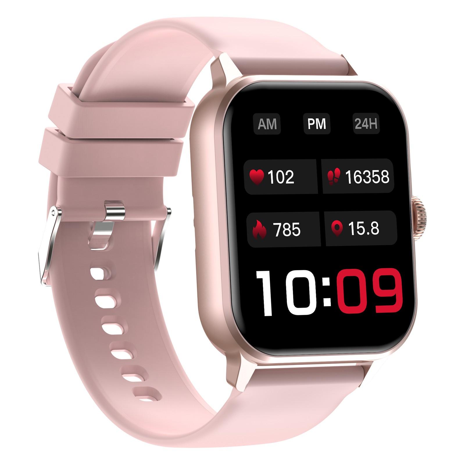 

ZW36A 1,83-дюймовый сенсорный экран смарт-часы с энкодером Dafit App Мониторинг здоровья Водонепроницаемые спортивные часы Pink