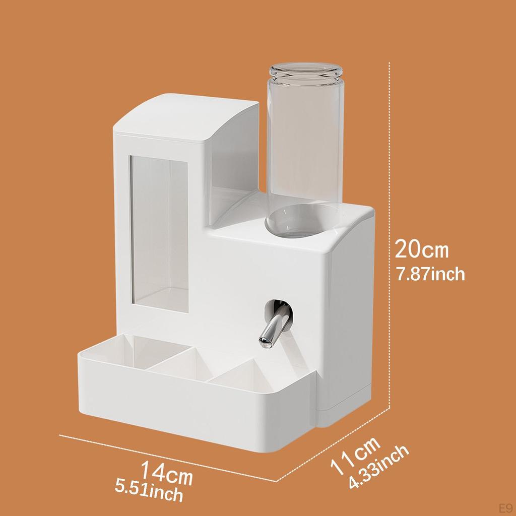 3 In 1 Hamster Automatic Feeder Container Accessories Bowl Feeding Station Dispenser for Ferrets