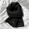 Korean Style Wool Solid Color Knitted Scarf Winter Versatile Neck Warmer High-End Gift for Women and Men