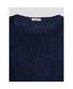 Anggae Wave Knit Half Sleeve Top Navy