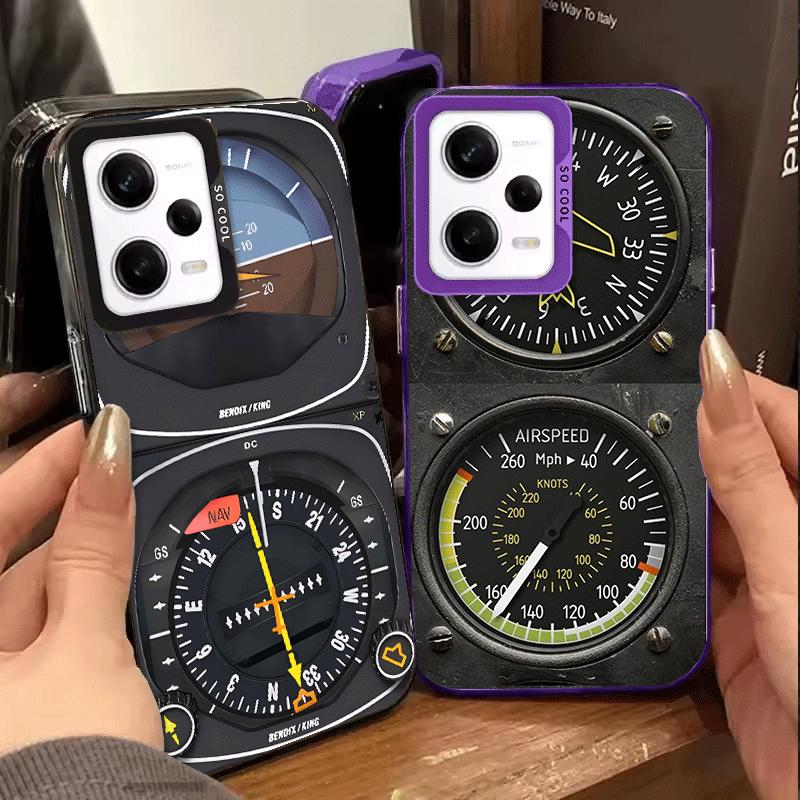 Aircraft Instrument Cockpit Radar Soft Phone Case for Samsung Galaxy S24 S25 FE S26 Edge S23 Ultra S22 Plus S21 + Shockproof Cov