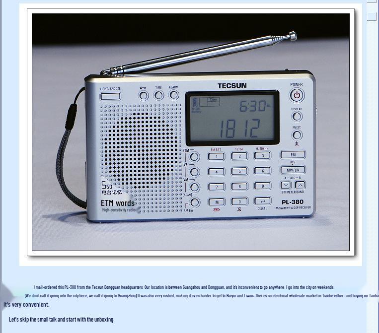 Tecsun PL-380 All-Wave Digital Stereo Radio for Seniors and Students