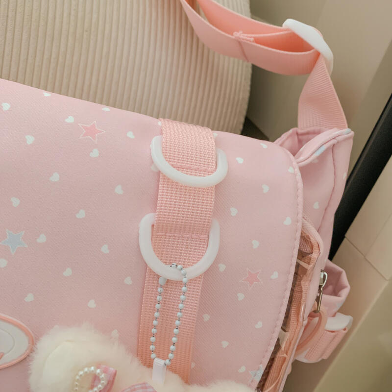 Torba listonoszka o dużej pojemności w stylu college'owym, lekka, wielofunkcyjna torba crossbody dla kobiet